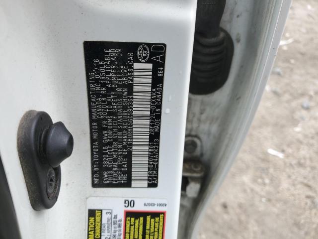 2016 Toyota Corolla L VIN: 2T1BURHE5GC595364 Lot: 50413164