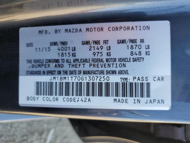 2016 Mazda 3 Sport VIN: JM1BM1T70G1307250 Lot: 50380114