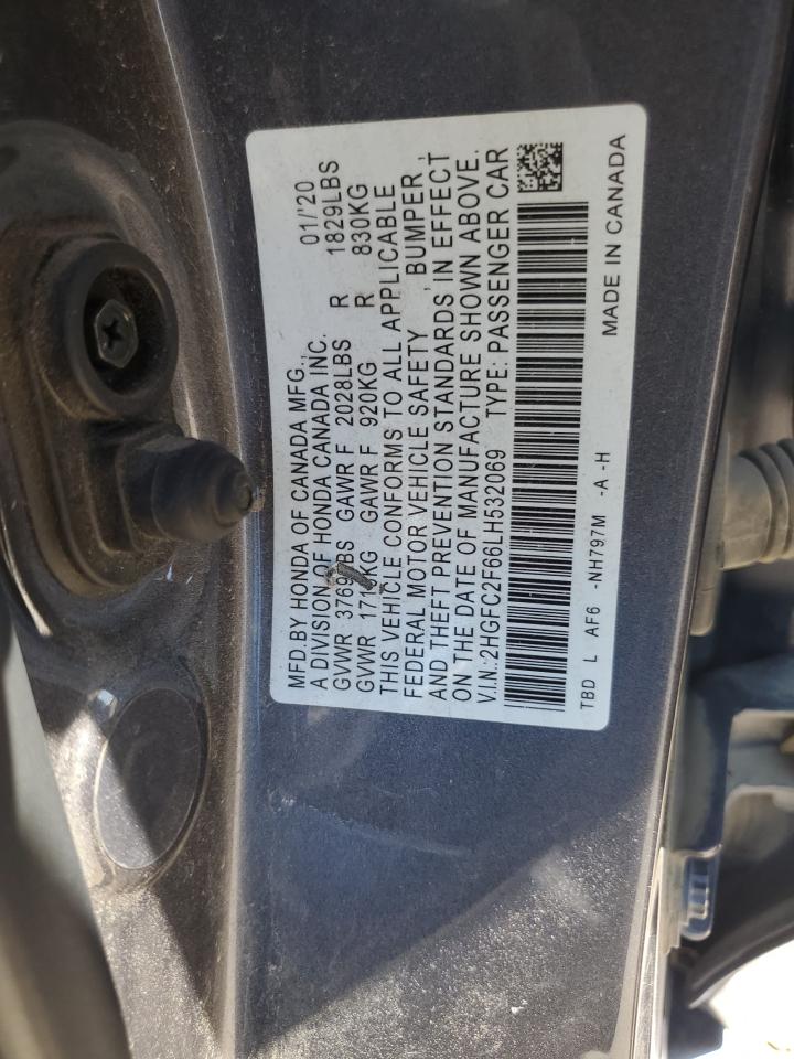 2HGFC2F66LH532069 HONDA CIVIC 2020