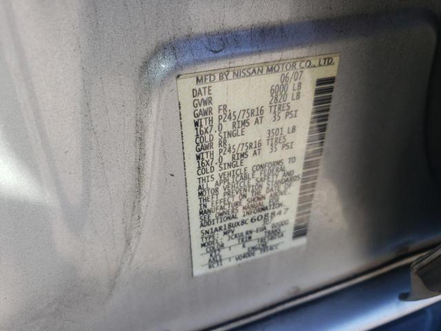 2008 Nissan Pathfinder S VIN: 5N1AR18UX8C608847 Lot: 48767144