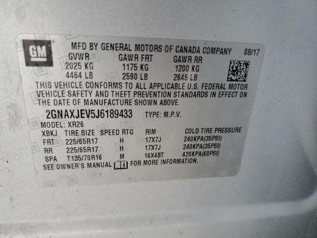 2018 CHEVROLET EQUINOX LT - 2GNAXJEV5J6189433