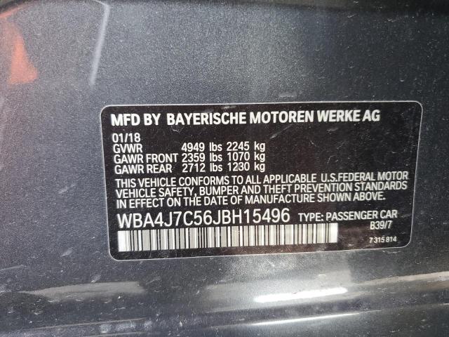 VIN WBA4J7C56JBH15496 2018 BMW 4 Series, 440XI Gran... no.12