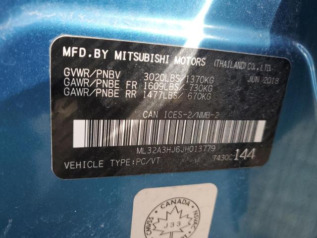 2018 Mitsubishi Mirage Es VIN: ML32A3HJ6JH013779 Lot: 47130194