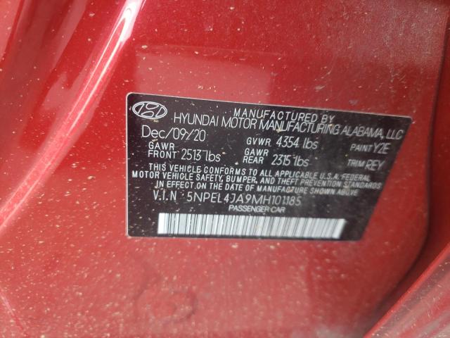 2021 Hyundai Sonata Sel VIN: 5NPEL4JA9MH101185 Lot: 51240404