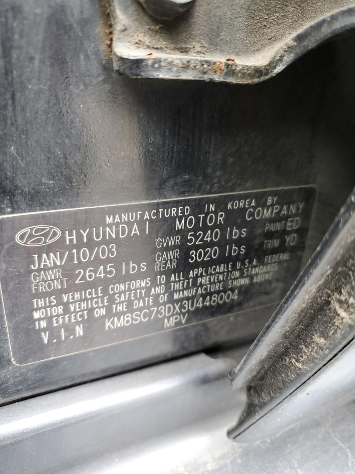 KM8SC73DX3U448004 2003 Hyundai Santa Fe Gls