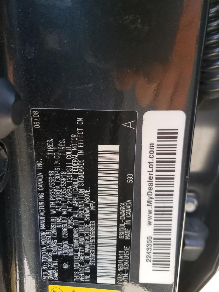 2T2GK31U19C068933 2009 Lexus Rx 350