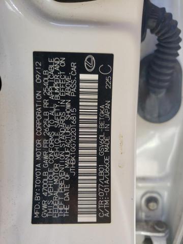 2013 Lexus Es 350 VIN: JTHBK1GG7D2016815 Lot: 50260434