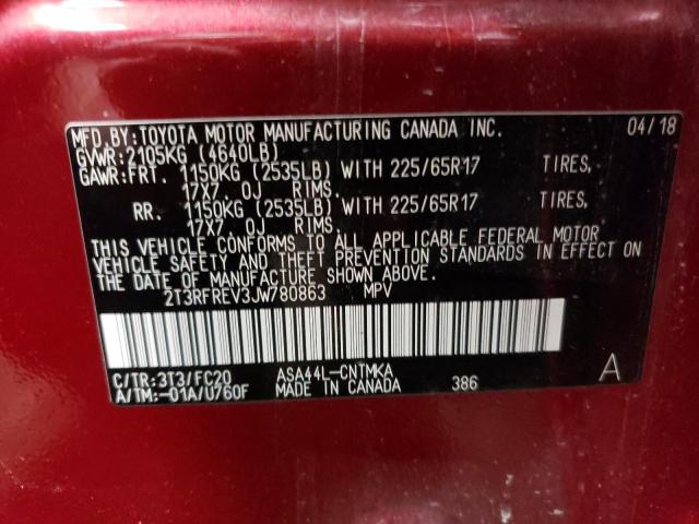 2018 TOYOTA RAV4 ADVEN - 2T3RFREV3JW780863