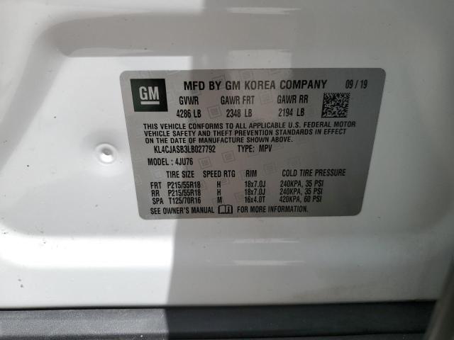 2020 Buick Encore Preferred VIN: KL4CJASB3LB027792 Lot: 51428904