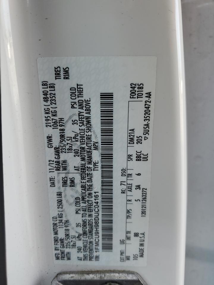 1FMCU9H98DUC04161 2013 Ford Escape Sel