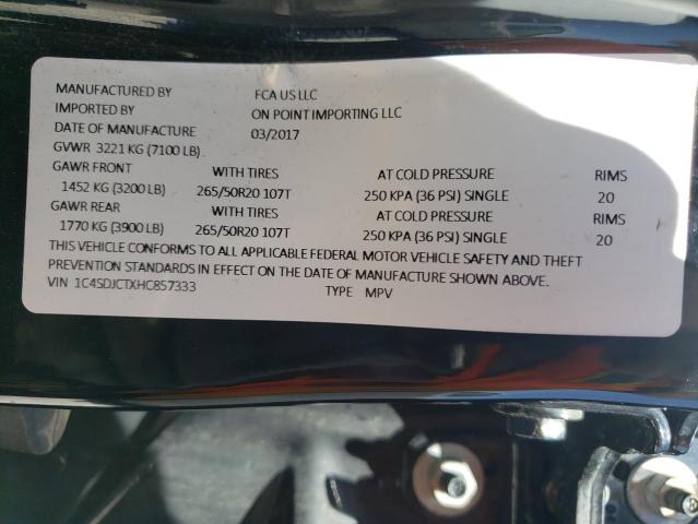 2017 DODGE DURANGO R/ - 1C4SDJCTXHC857333