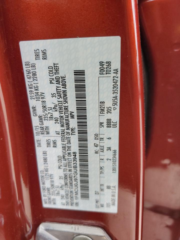 1FMCU0J97GUB33948 2016 Ford Escape Titanium