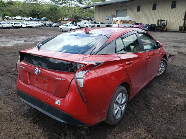 Хэтчбеки TOYOTA PRIUS 2017 Красный