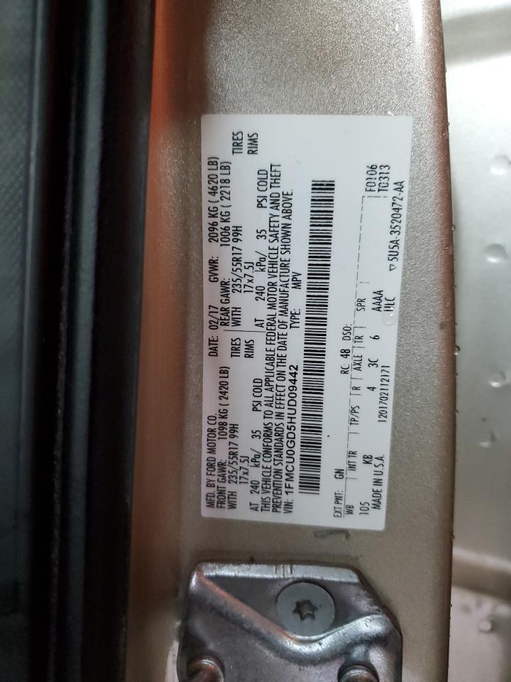 1FMCU0GD5HUD09442 2017 Ford Escape Se