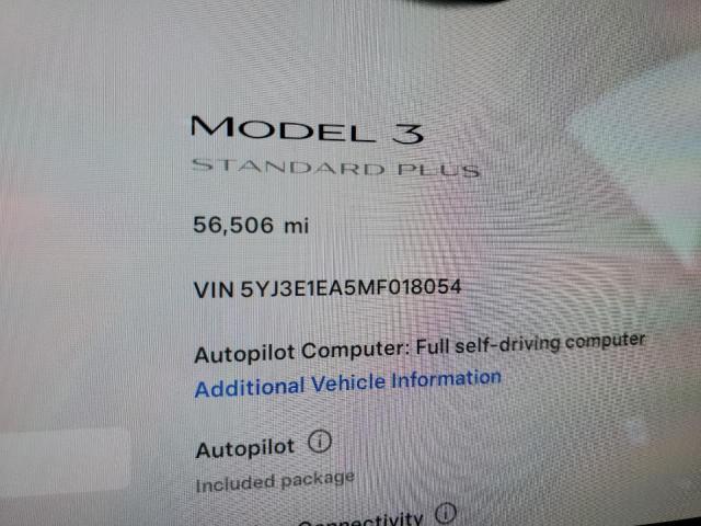 VIN 5YJ3E1EA5MF018054 Tesla Model 3  2021 9