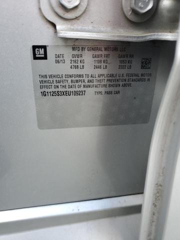 2014 Chevrolet Impala Lt VIN: 1G1125S3XEU109237 Lot: 51605634