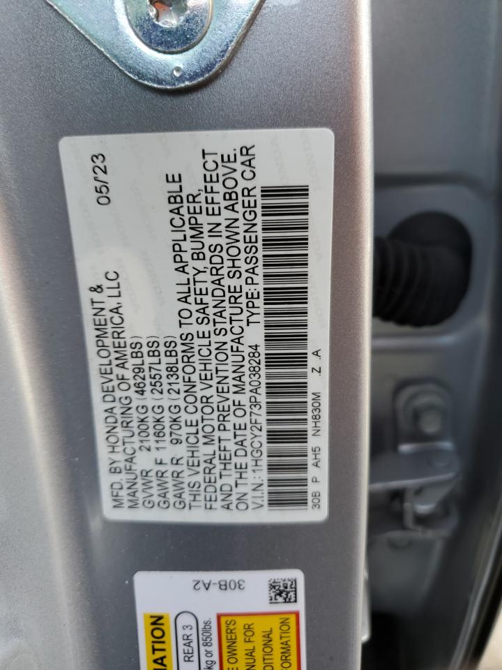 1HGCY2F73PA038284 HONDA ACCORD 2023
