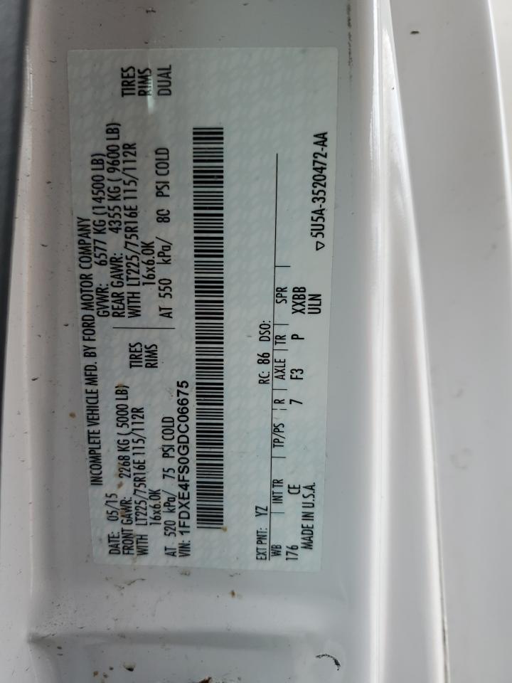 VIN: 1FDXE4FS0GDC06675 2016 FORD ALL Models