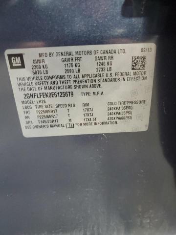 2014 Chevrolet Equinox Lt VIN: 2GNFLFEK0E6125679 Lot: 49929404