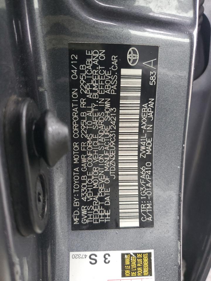 JTDZN3EU9C3124213 2012 Toyota Prius V