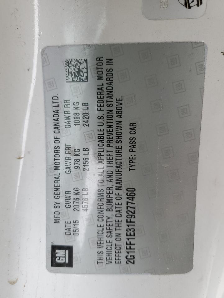 2G1FF1E31F9277460 2015 Chevrolet Camaro Lt