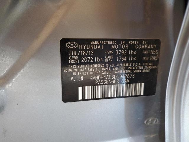 2013 Hyundai Elantra Gls VIN: KMHDH4AE3DU942873 Lot: 49570194