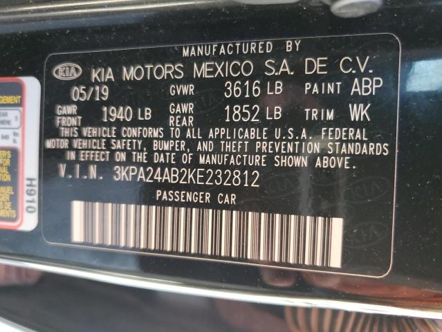 2019 Kia Rio S VIN: 3KPA24AB2KE232812 Lot: 51661374