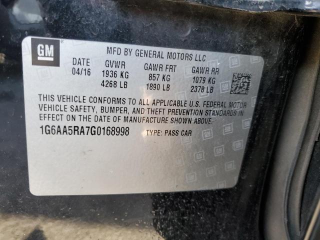2016 CADILLAC ATS - 1G6AA5RA7G0168998