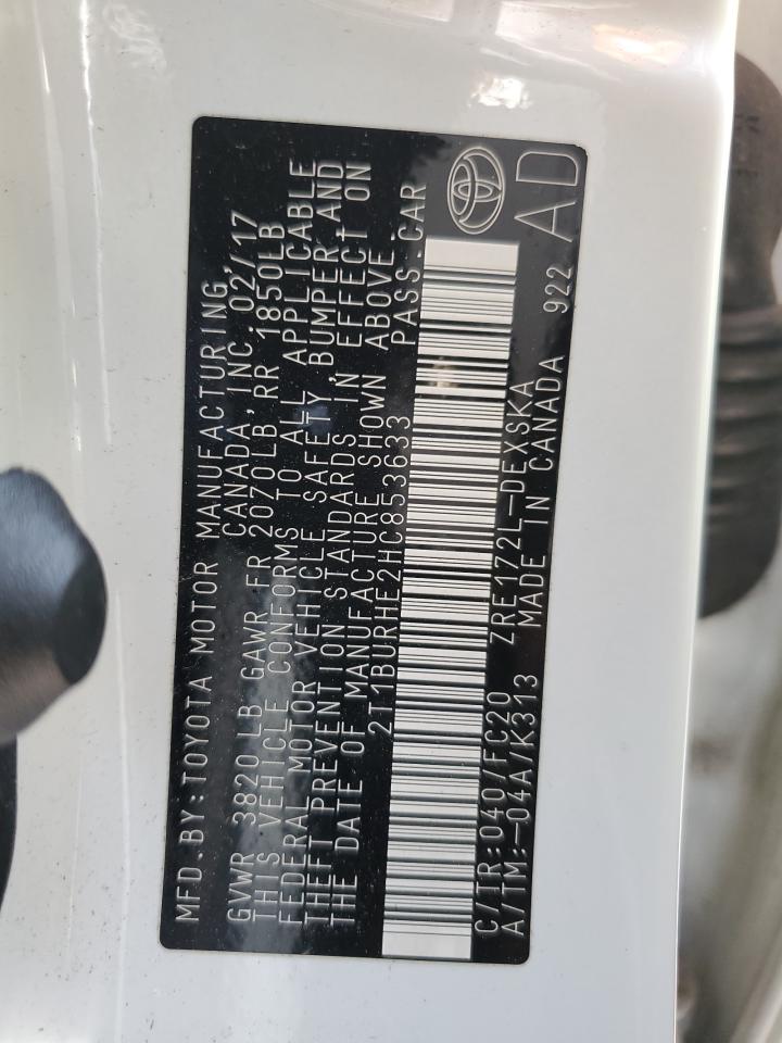 2T1BURHE2HC853633 2017 Toyota Corolla L