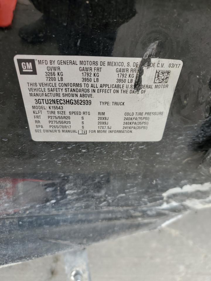 3GTU2NEC3HG362939 2017 GMC Sierra K1500 Slt