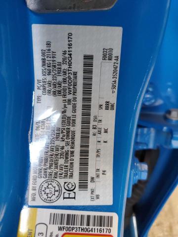 2016 FORD FOCUS RS WF0DP3TH0G4116170