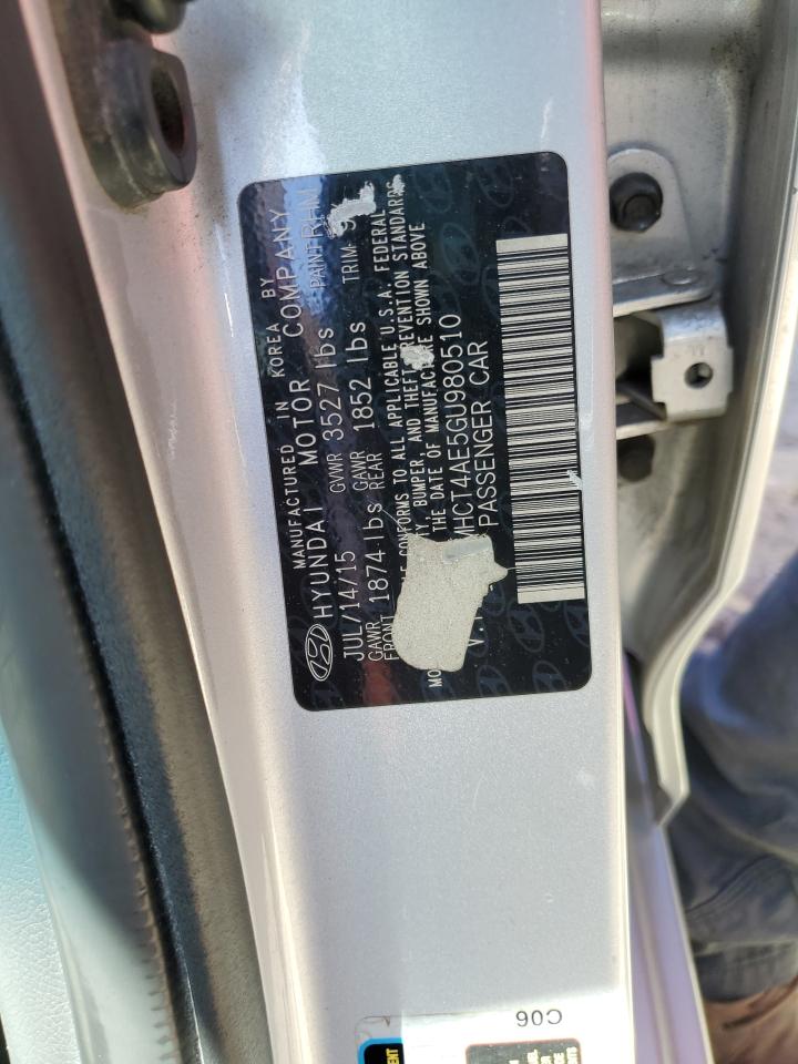 KMHCT4AE5GU980510 2016 Hyundai Accent Se