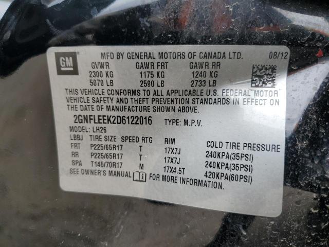 2013 Chevrolet Equinox Lt VIN: 2GNFLEEK2D6122016 Lot: 49889794