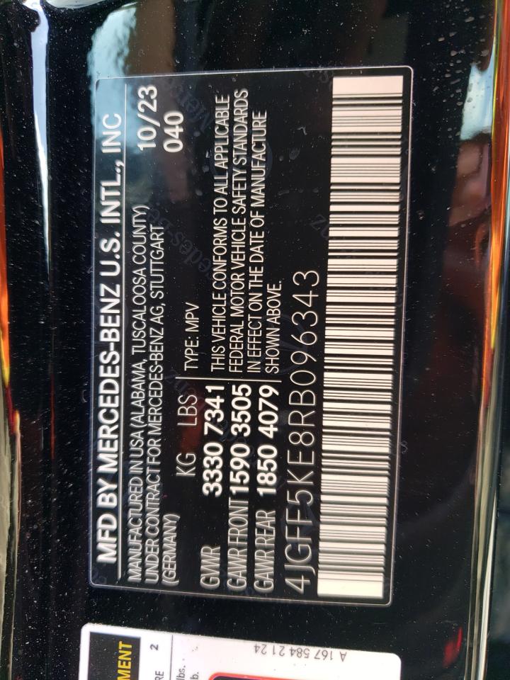 4JGFF5KE8RB096343 2024 Mercedes-Benz Gls 450 4Matic