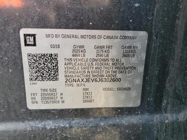2018 CHEVROLET EQUINOX LT - 2GNAXJEV6J6302600
