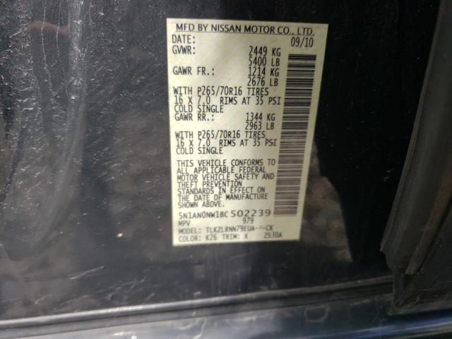 2011 Nissan Xterra Off Road VIN: 5N1AN0NW1BC502239 Lot: 52483674