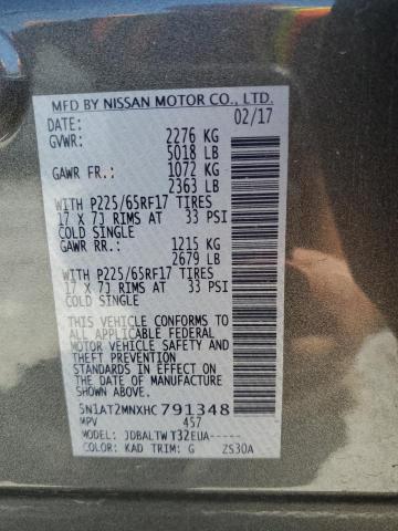 5N1AT2MNXHC791348 2017 NISSAN ROGUE - Image 13