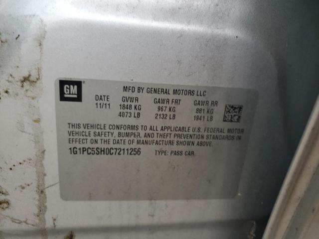 2012 Chevrolet Cruze Ls VIN: 1G1PC5SH0C7211256 Lot: 51092484