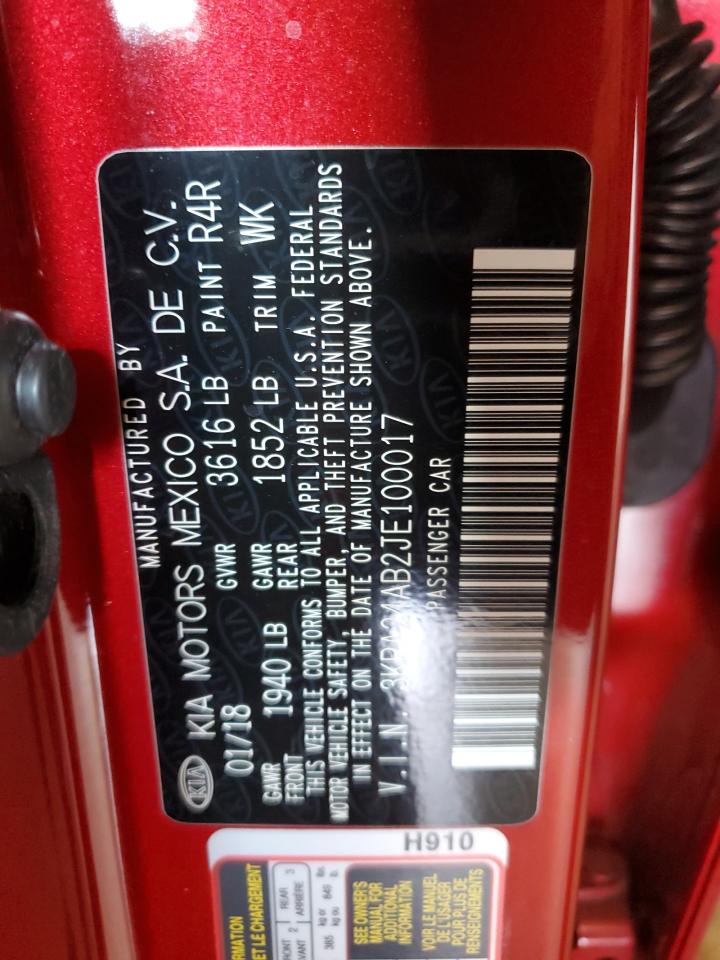 2018 Kia Rio Lx vin: 3KPA24AB2JE100017