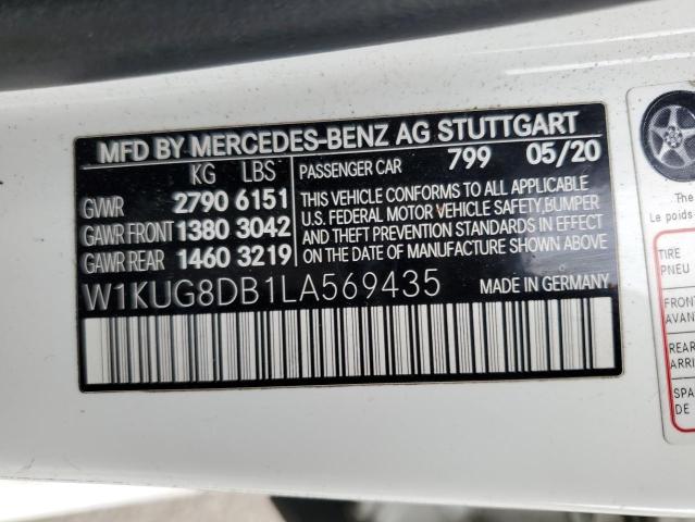 W1KUG8DB1LA569435 2020 MERCEDES-BENZ S 560