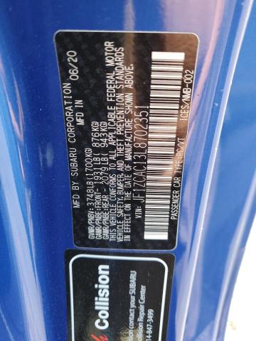 2020 SUBARU BRZ LIMITE JF1ZCAC13L8702351