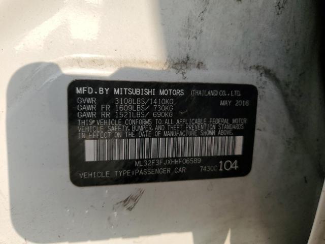 Lot #2489712801 2017 MITSUBISHI MIRAGE G4 salvage car