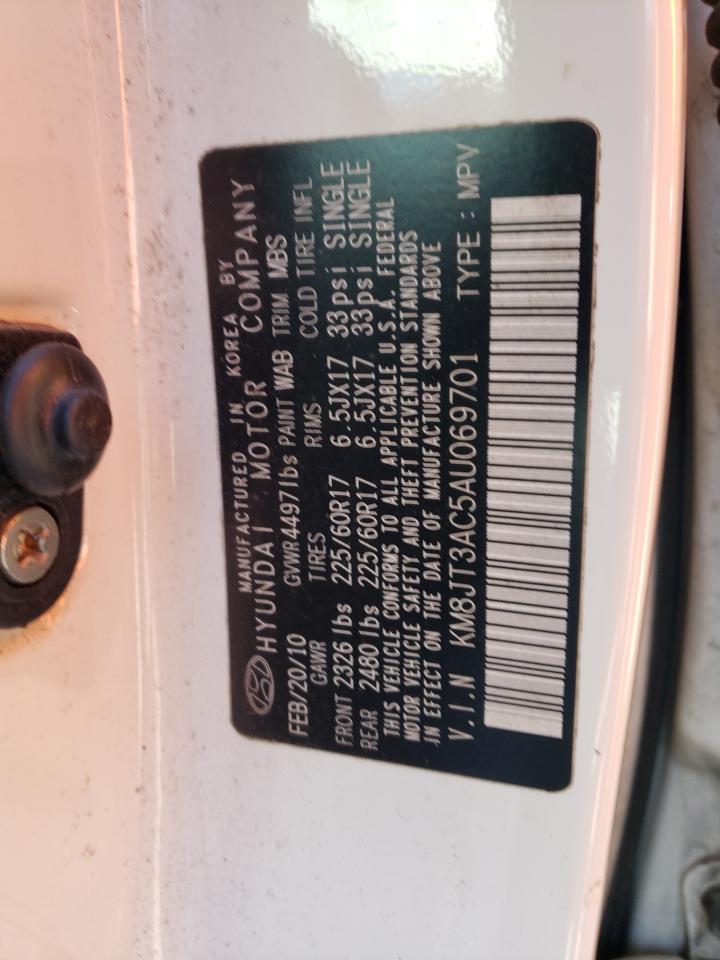 KM8JT3AC5AU069701 2010 Hyundai Tucson Gls