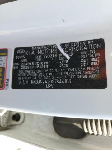 2016 Kia Soul VIN: KNDJN2A20G7844168 Lot: 50718174