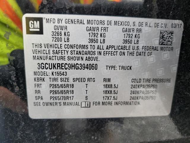 2017 CHEVROLET SILVERADO - 3GCUKREC9HG394060
