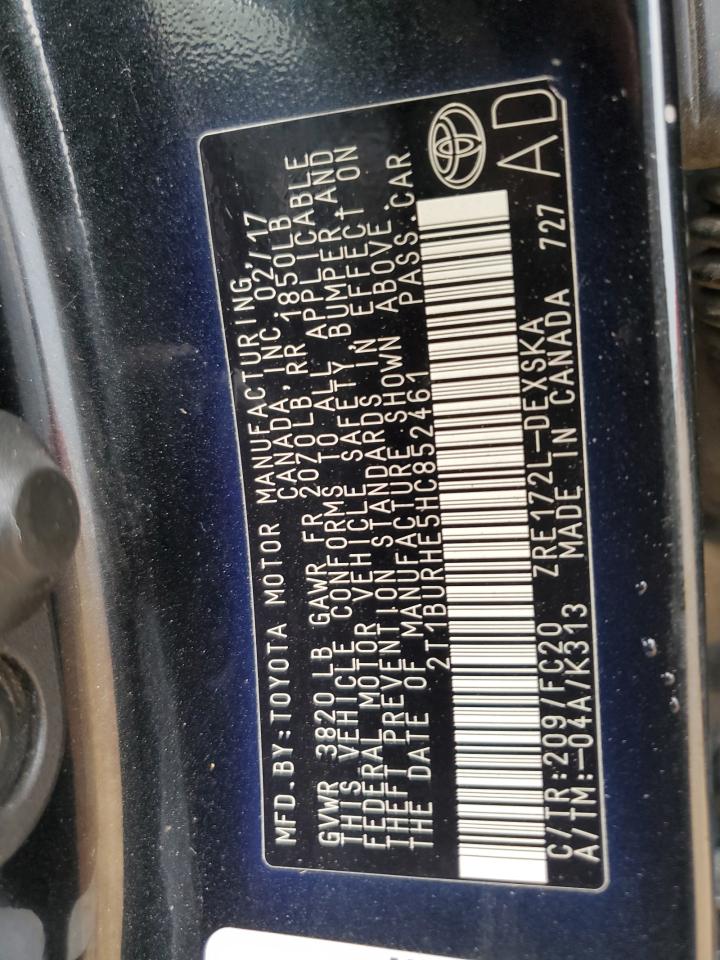 2T1BURHE5HC852461 2017 Toyota Corolla L