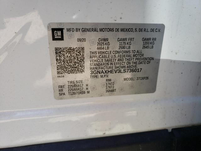 2020 Chevrolet Equinox Ls VIN: 3GNAXHEV3LS736017 Lot: 51288744