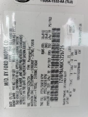 2012 Ford Mustang VIN: 1ZVBP8AM0C5226726 Lot: 48572904