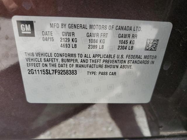 VIN 2G1115SL7F9258383 2015 Chevrolet Impala, LT no.12