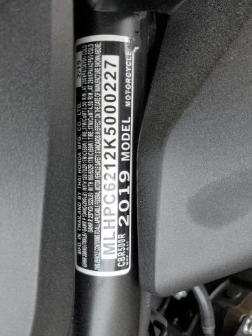 2019 HONDA CBR500 R MLHPC6212K5000227